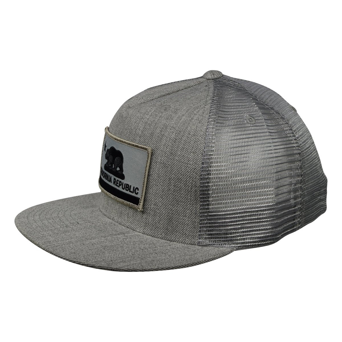 California Republic Flag Trucker Hat by LET'S BE IRIE - Heather Gray - Let's Be Irie™