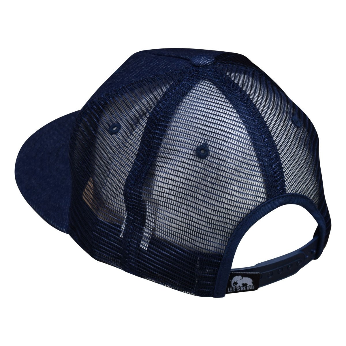 LET'S BE IRIE Trucker Hat - California Irie Flag, Navy Blue Denim - Let's Be Irie™