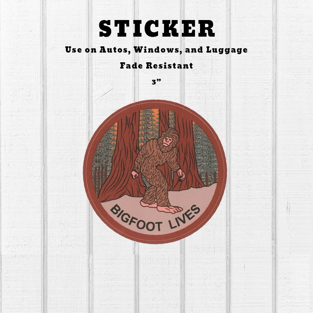 car sticker decal bigfoot lives