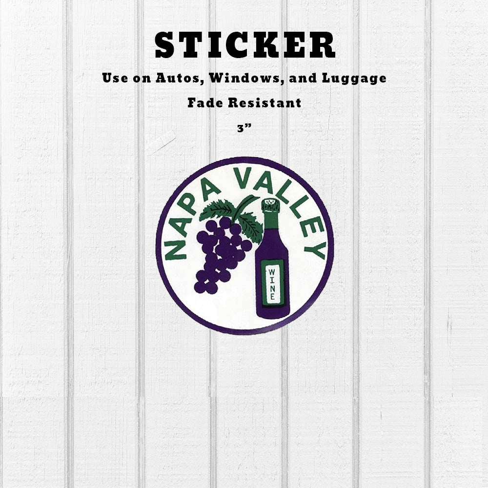 car sticker decal napa valley wine