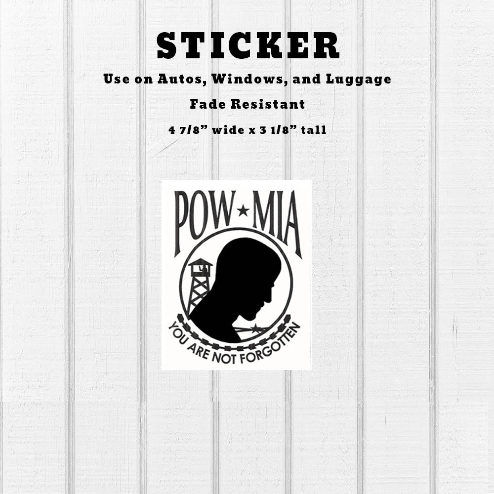 car sticker decal pow mia
