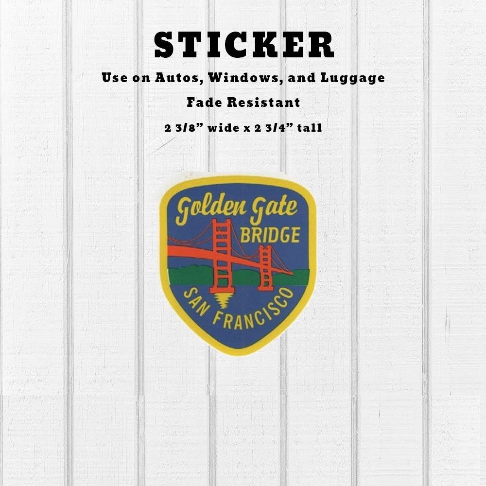 car sticker decal san francisco golden gate bridge