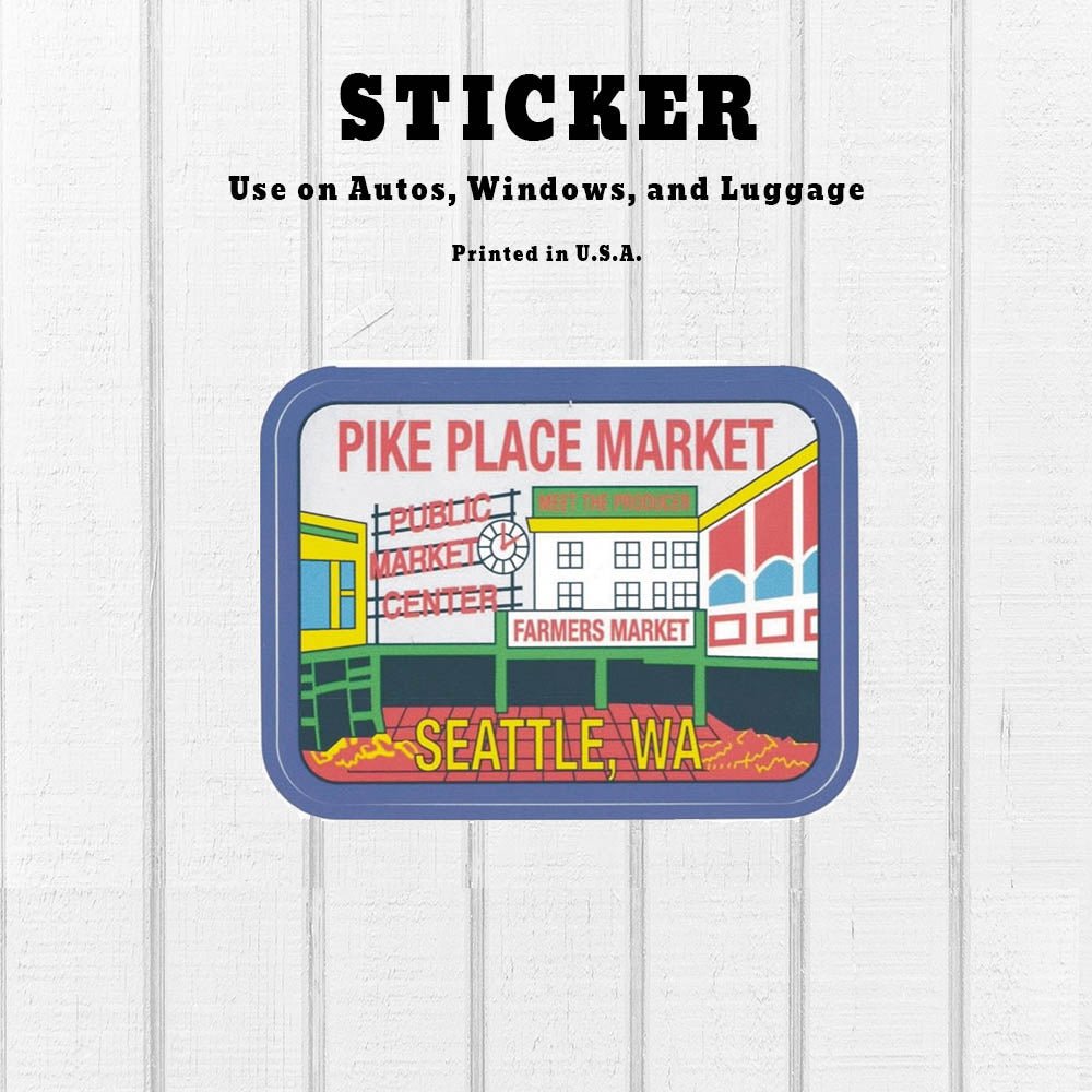 car sticker decal seattle pike place