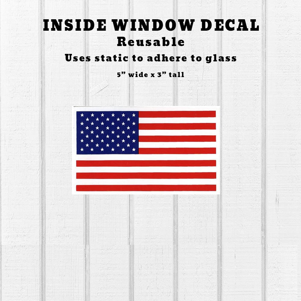 car sticker decal us flag reusable