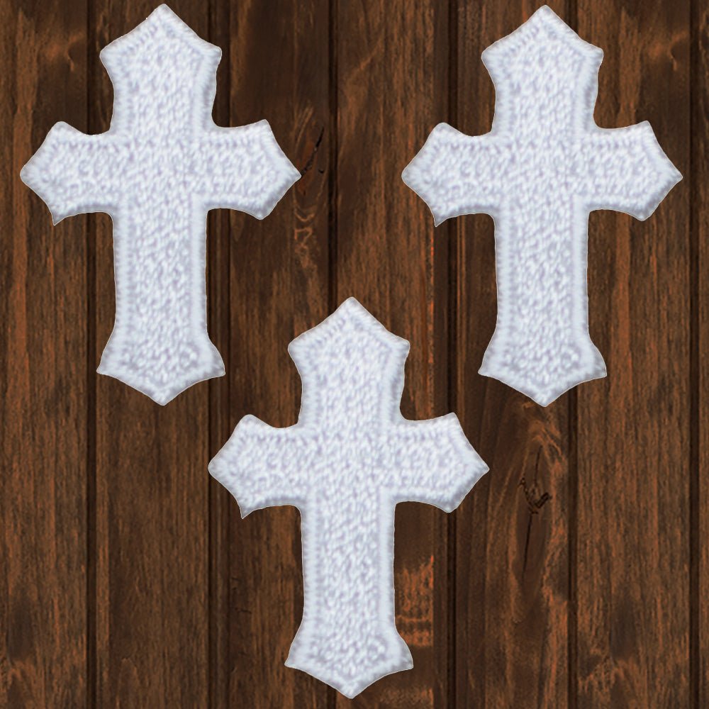 Mini Cross Embroidered Patch — 3-Pack — Iron On – Paddy's Patches