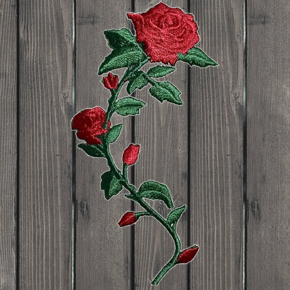 Red Rose Patch - Iron On Patches - Rose flower appliques
