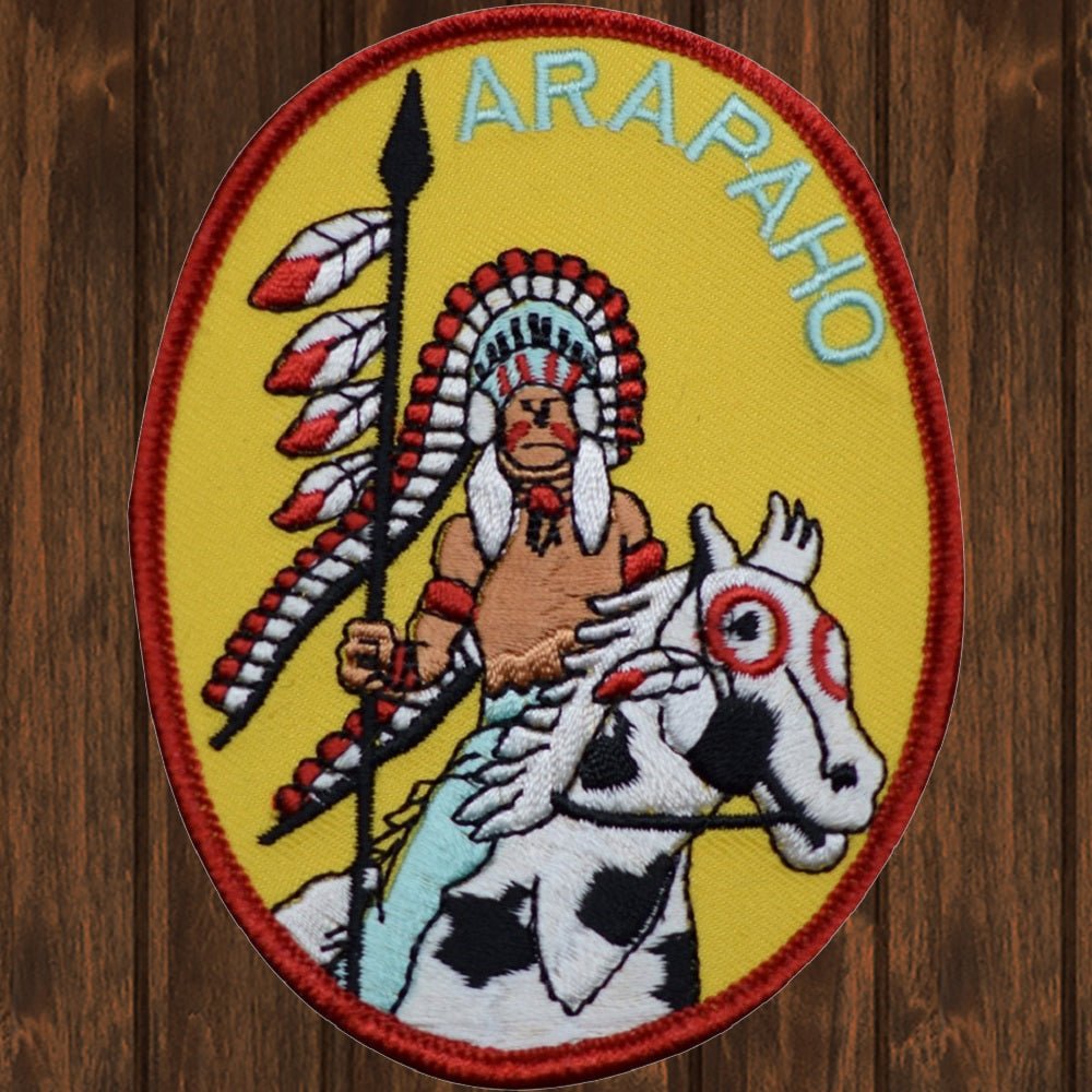 embroidered iron on sew on patch arapaho native american indian