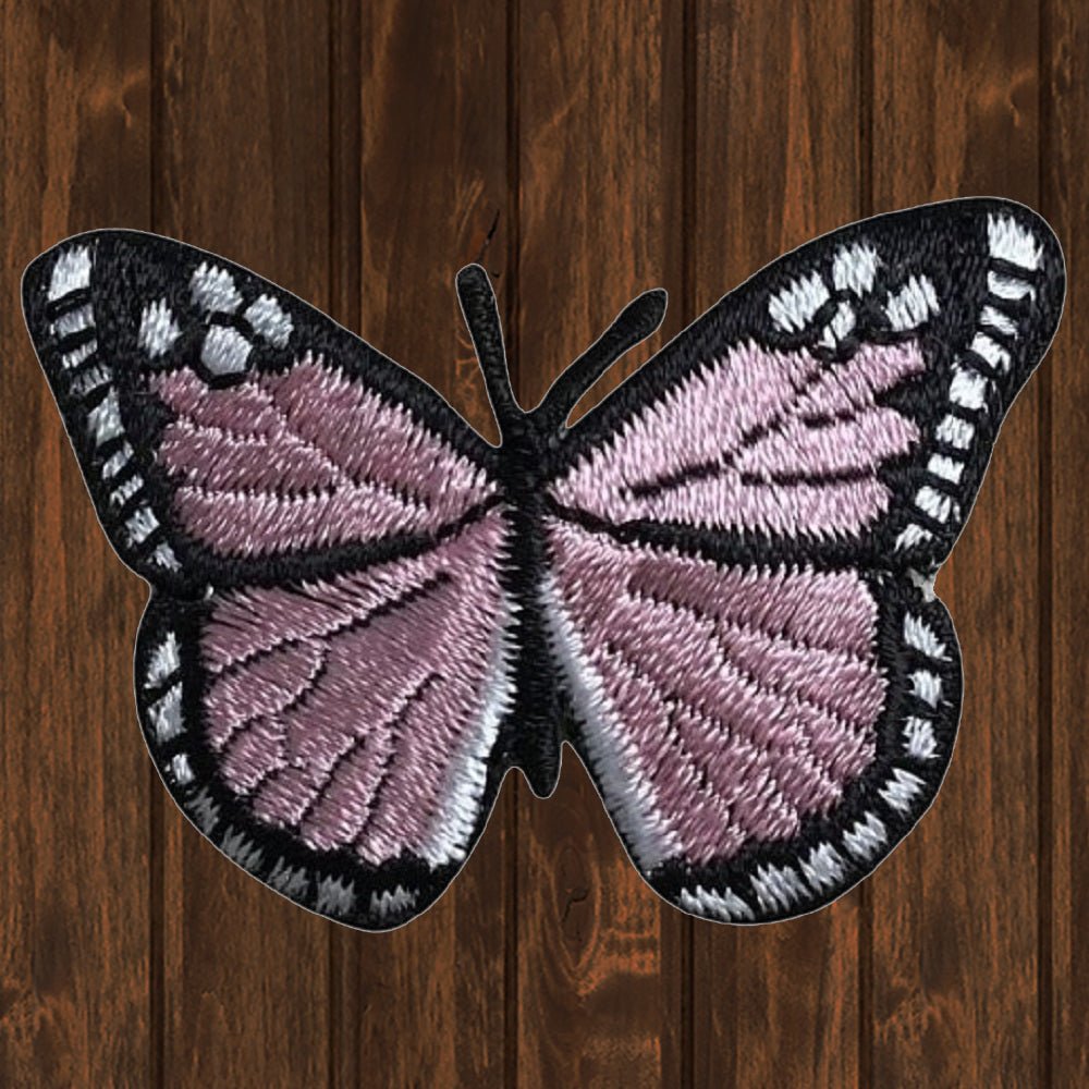 Pink Butterfly Embroidered Patch — Iron On – Paddy's Patches