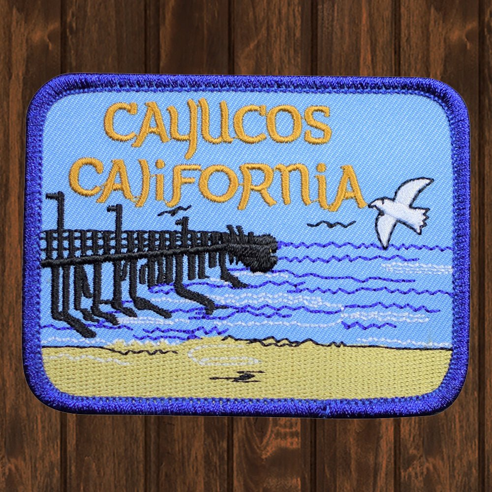 embroidered iron on sew on patch cayucos
