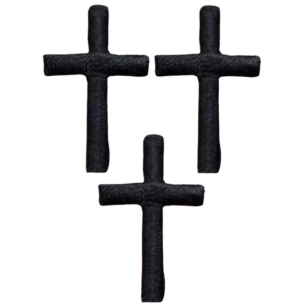 Black Cross embroider sew on patch