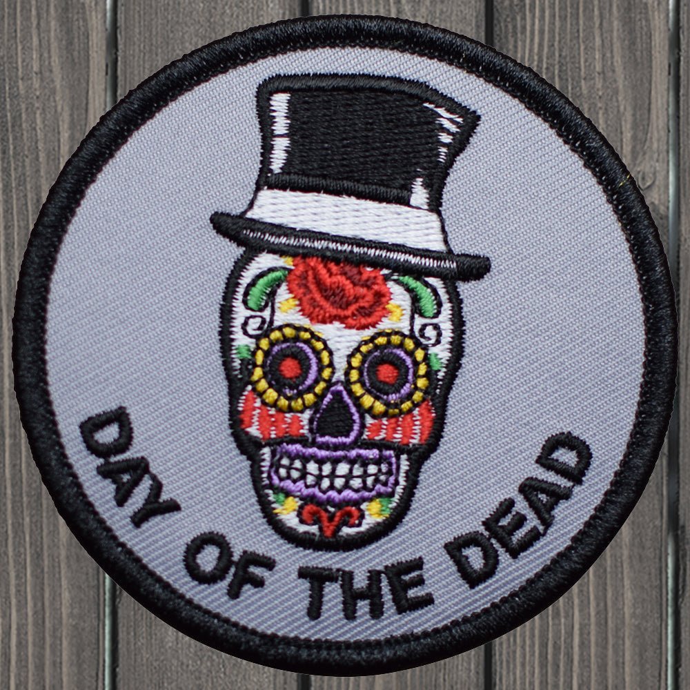 embroidered iron on sew on patch day of the dead