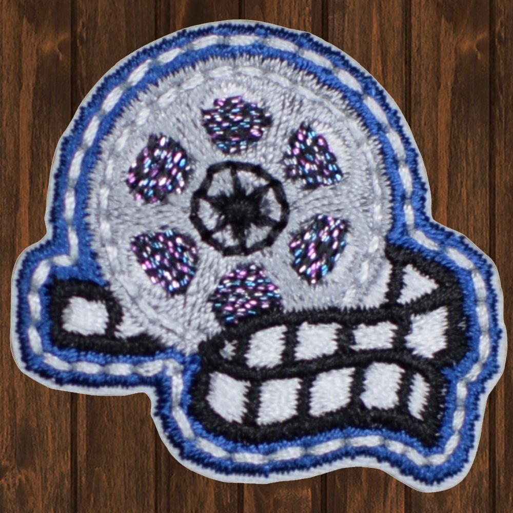 embroidered iron on sew on patch film reel single