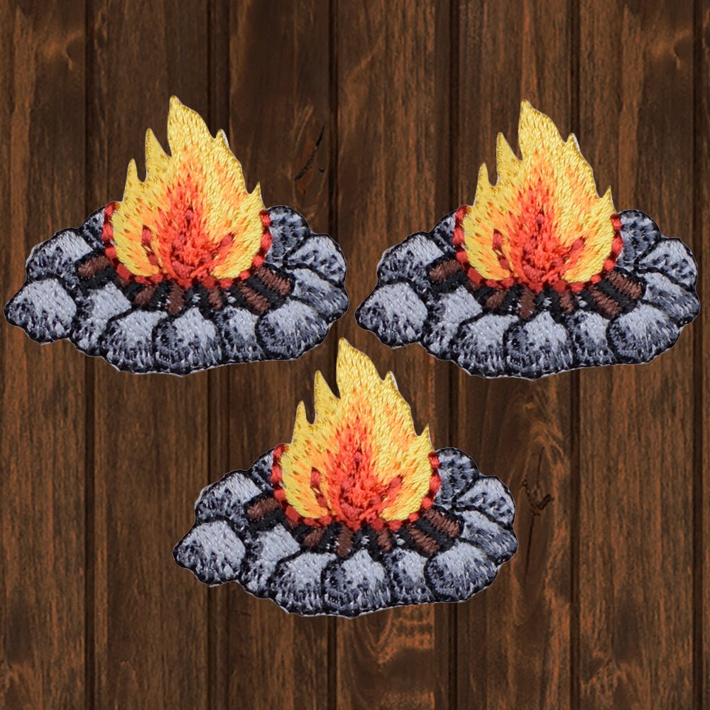 embroidered iron on sew on patch new firepit