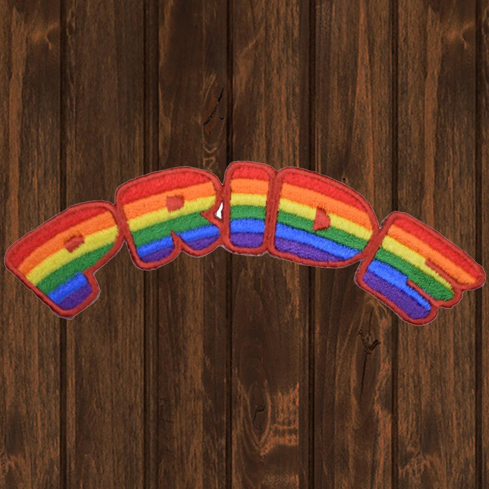 embroidered iron on sew on patch rainbow pride