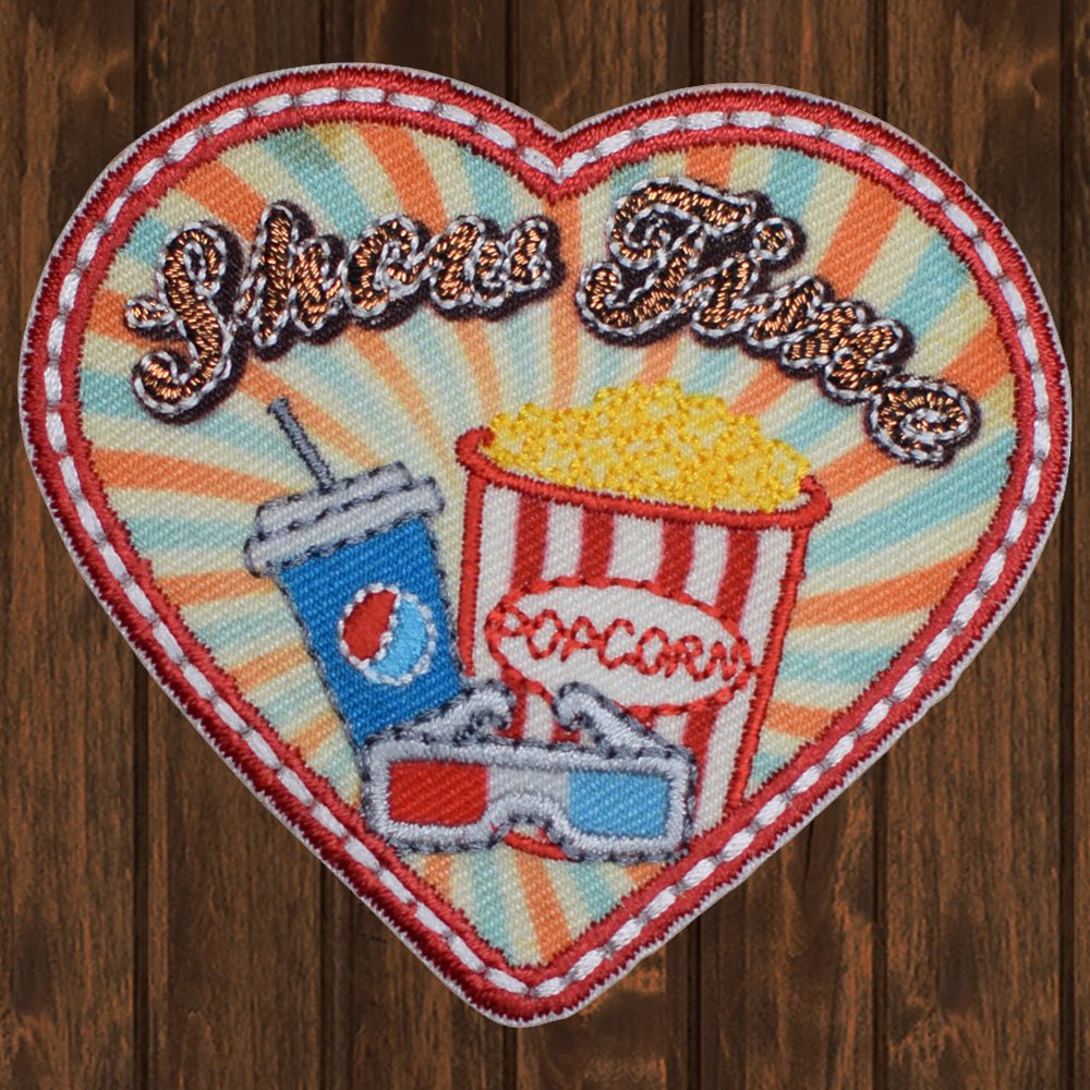 embroidered iron on sew on patch showtime
