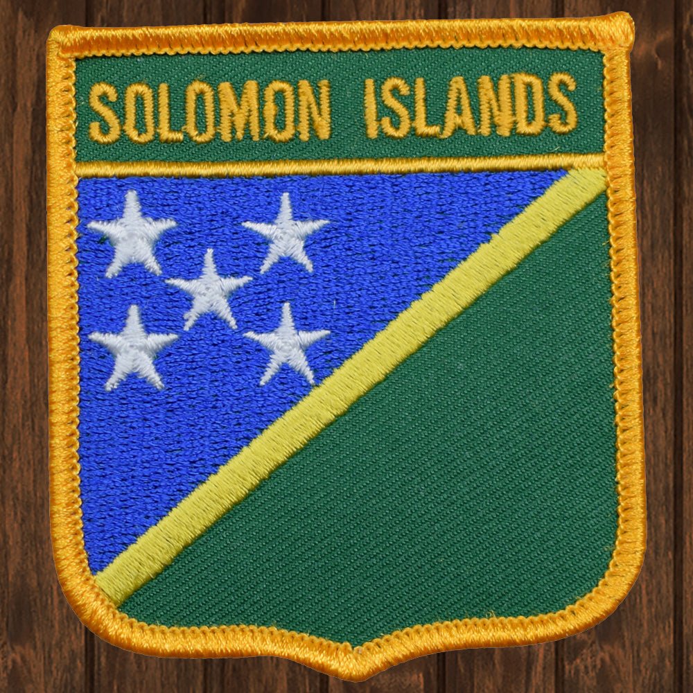 embroidered iron on sew on patch solomon islands