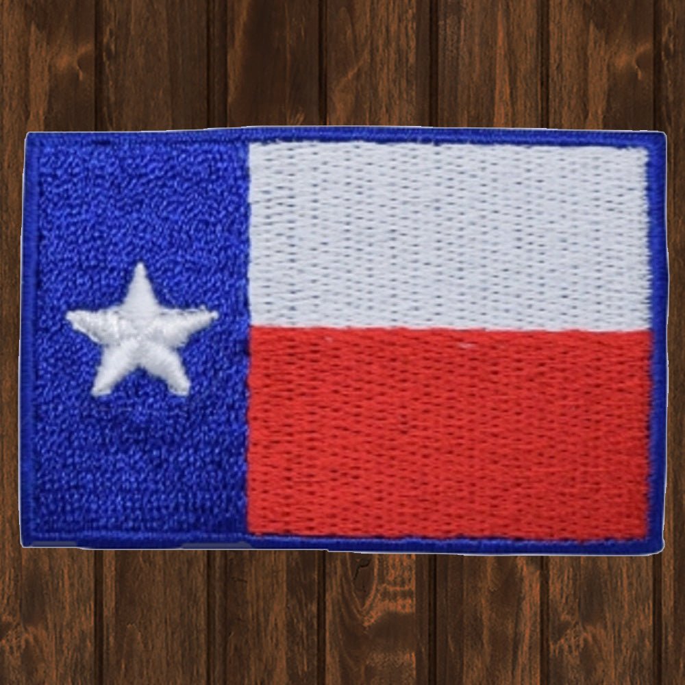 embroidered iron on sew on patch texas state flag