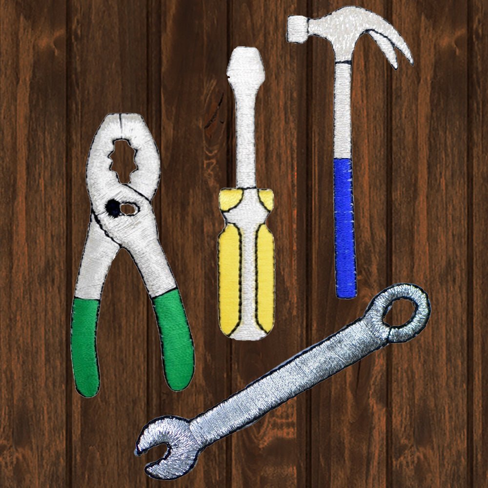 embroidered iron on sew on patch toolset