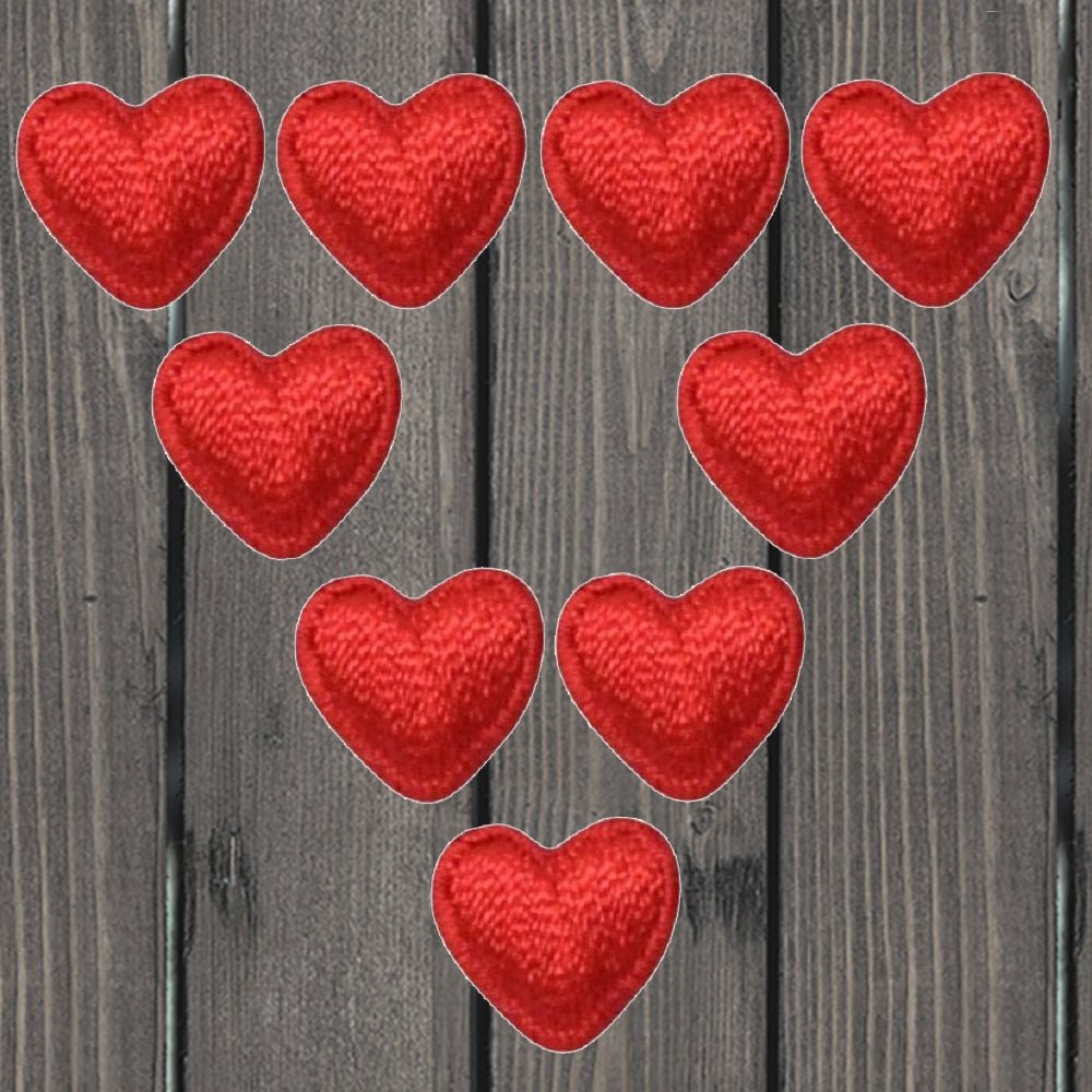 embroidered iron on sew on patch valentine small red heart