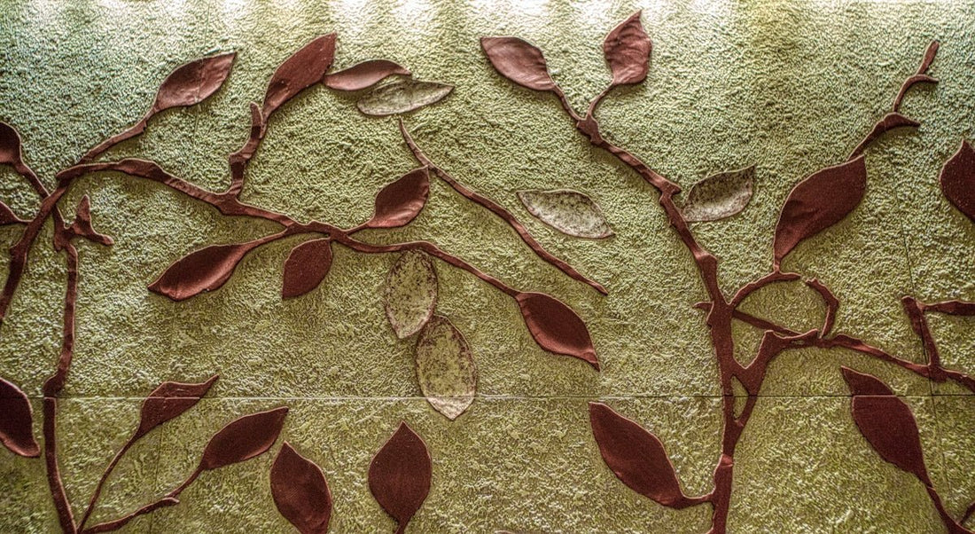 brown leaves on white sand