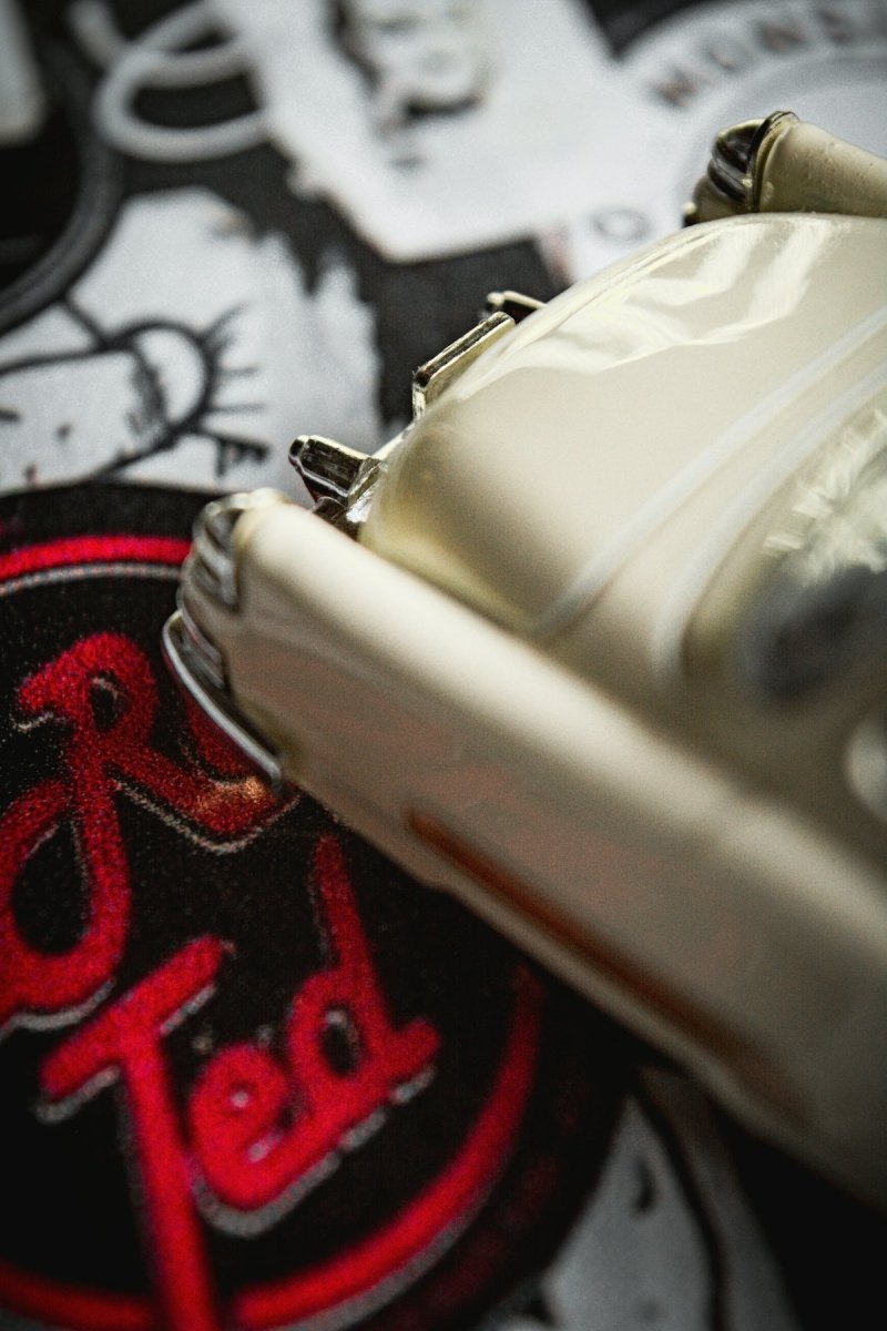 a close up of a cell phone on a table