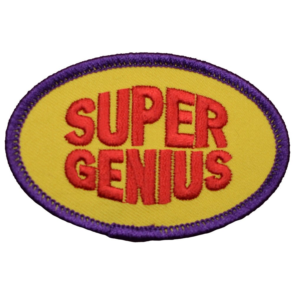 Super Genius Embroidered Patch — Iron On 3"