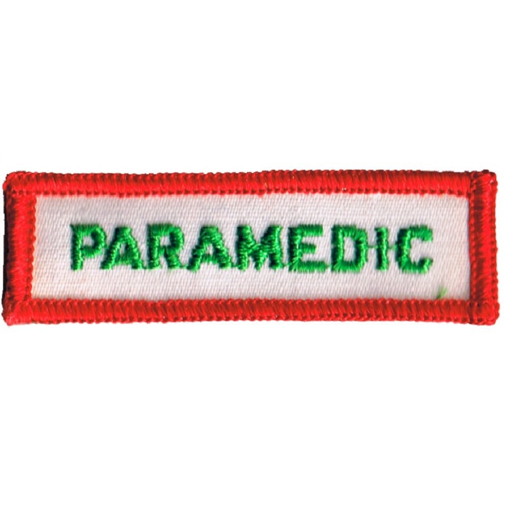 Vintage Paramedic Embroidered Patch — Sew On 2.75"