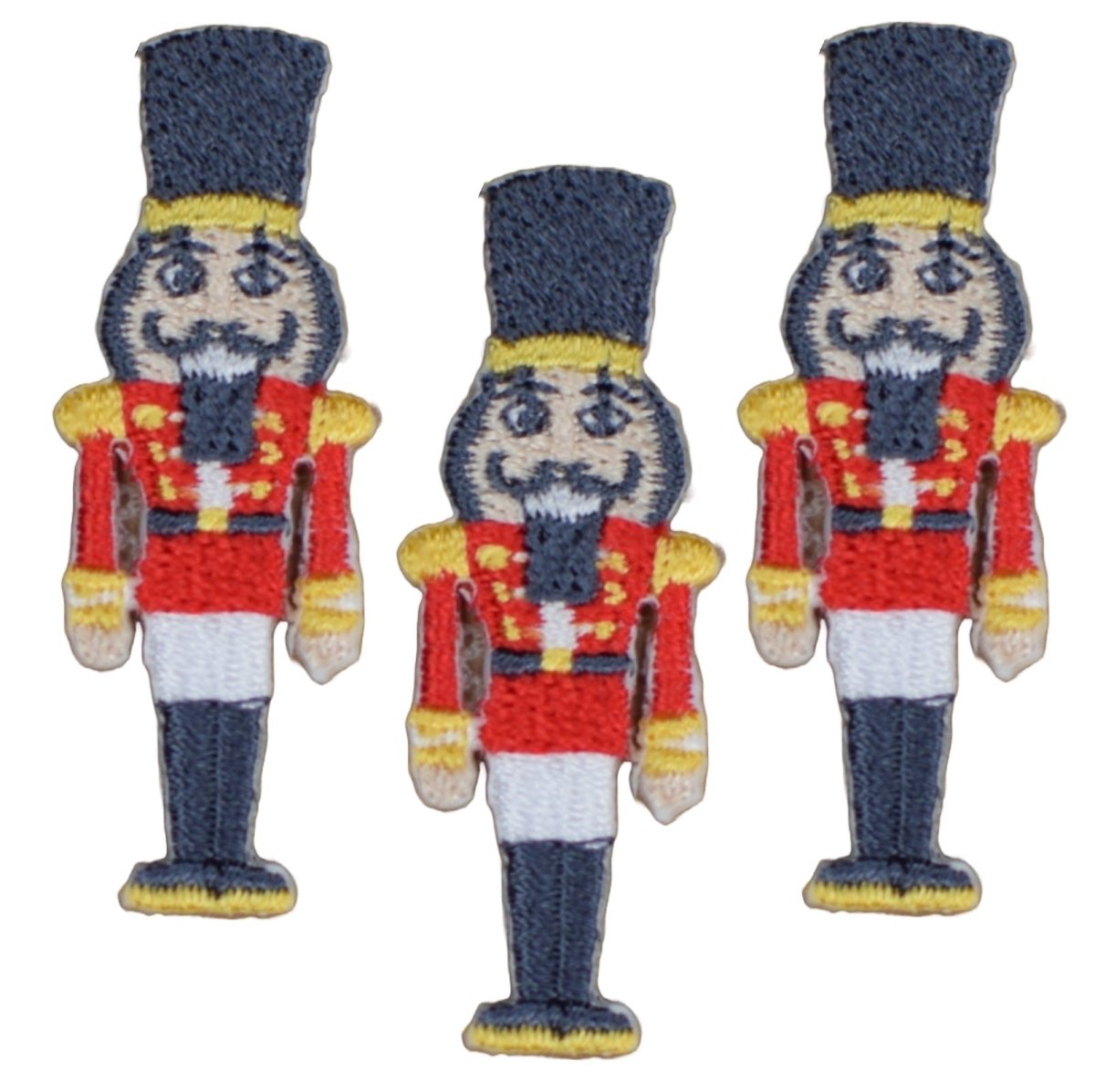 Nutcracker Embroidered Patch — 3-Pack — Iron On 1.5"