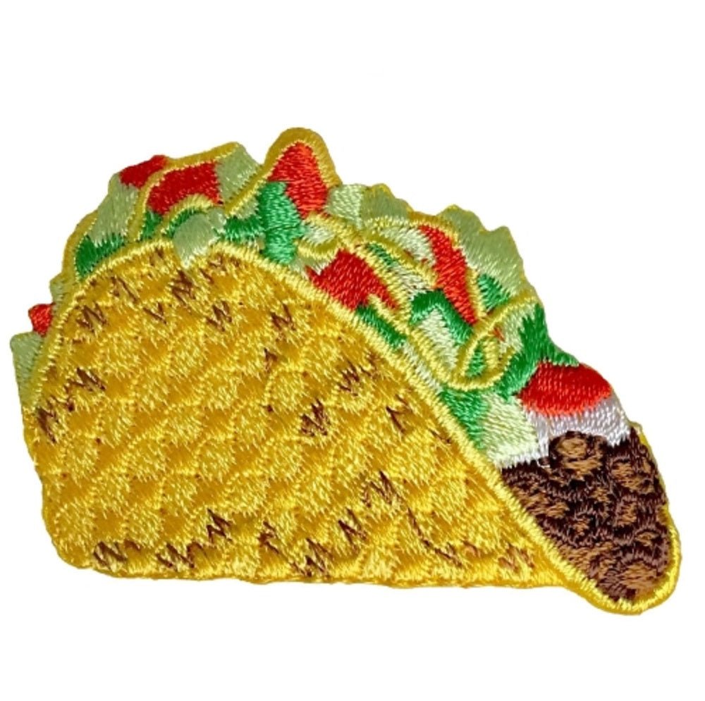 Taco Embroidered Patch — Iron On 2-1/8"