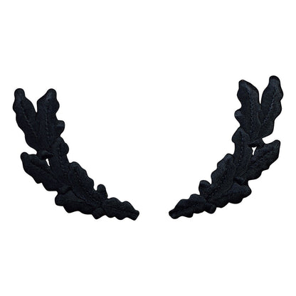 Black Scrambled Eggs Embroidered Patch Set — Iron On 3.75"