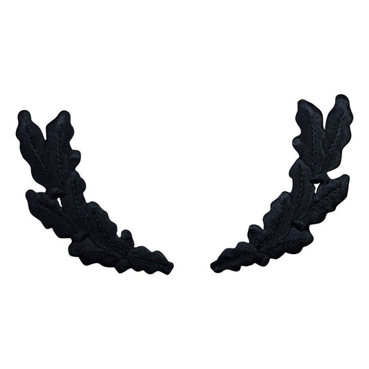 Black Scrambled Eggs Embroidered Patch Set — Iron On 3.75"