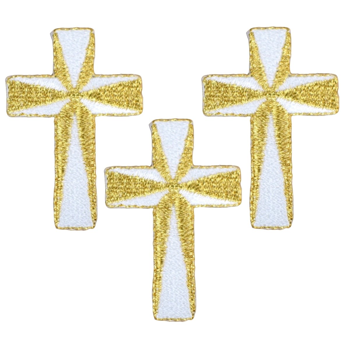 Cross Embroidered Patch — 3-Pack — Iron On 2"