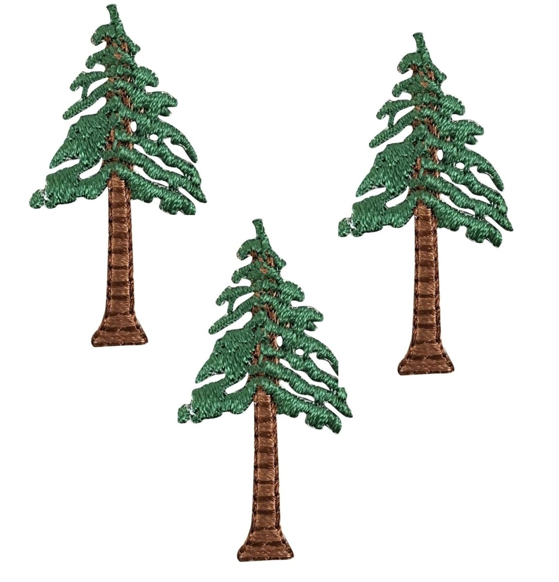 Evergreen Tree Embroidered Patch — 3-Pack — Iron On 1.75"