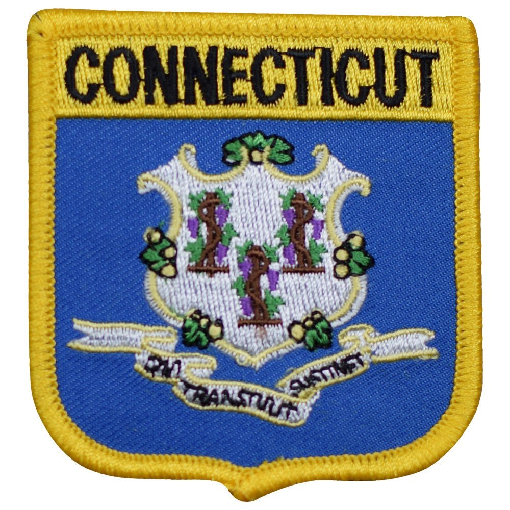 Connecticut Embroidered Patch — Iron On 2.75"