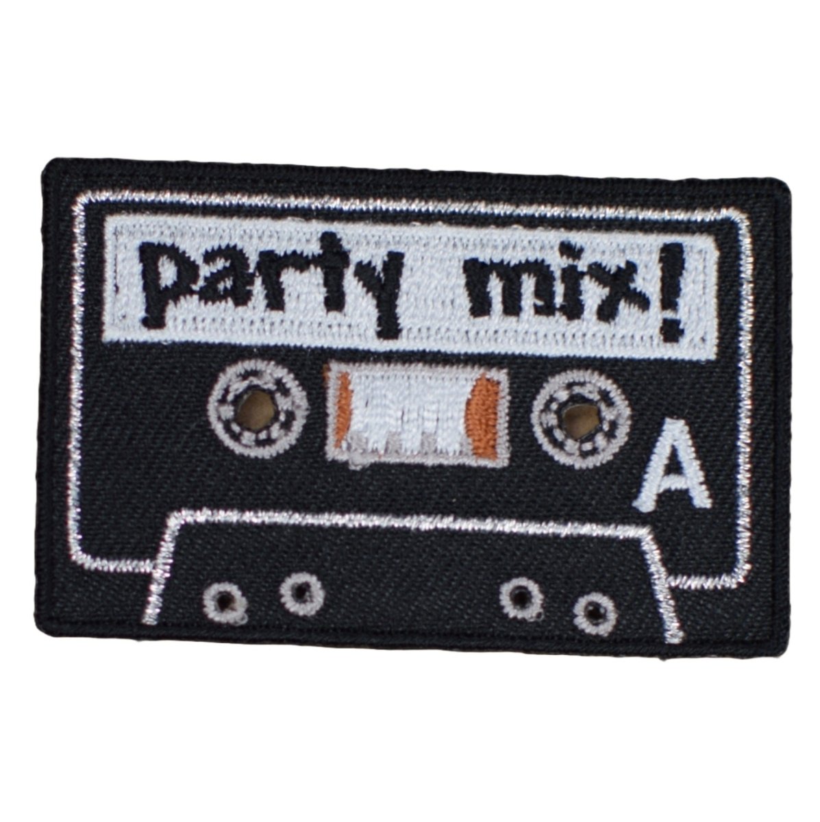 Cassette Tape Embroidered Patch — Iron On 2.25"