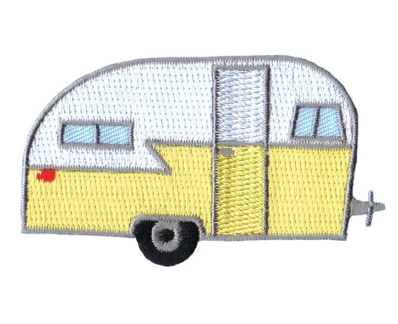 Camper RV Embroidered Patch — Trailer, Recreational Vehicle, Camping Badge 2.5" — Iron On
