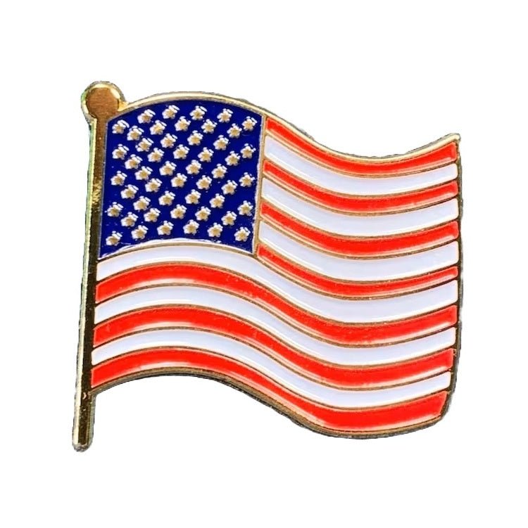 American Flag — Pin — Made of Metal 1-3/16"