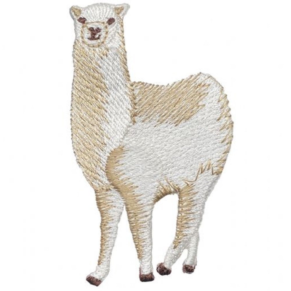 Llama Embroidered Patch — Iron On 2-7/8"