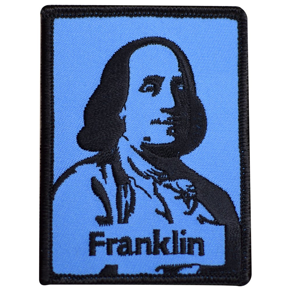 Benjamin Franklin Embroidered Patch — Iron On 3"
