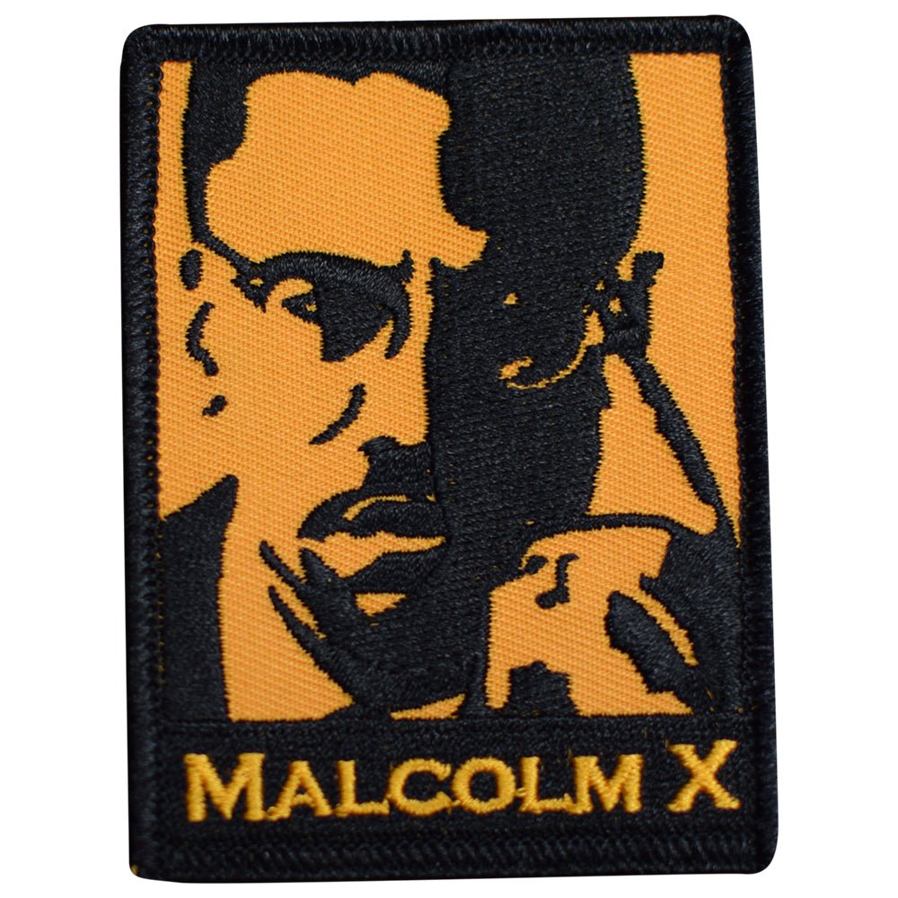 Malcolm X Embroidered Patch — Iron On 3"
