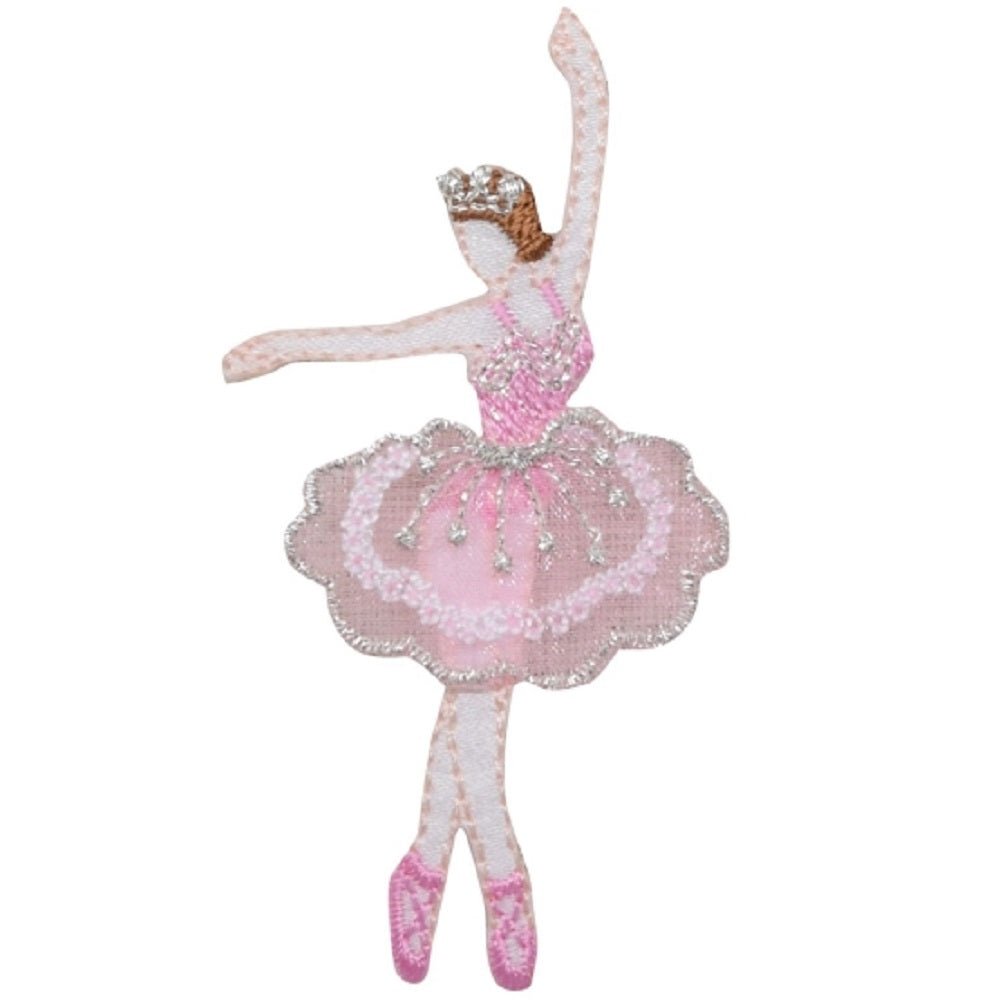 Ballerina Embroidered Patch — Ballet Dancer Badge 3.25" — Iron On