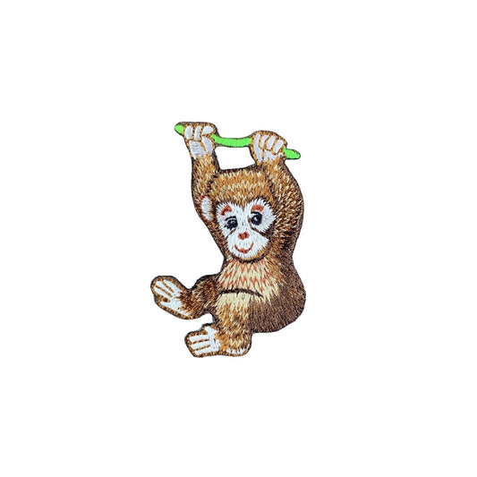 Baby Monkey Embroidered Patch — Iron On 2-7/8"
