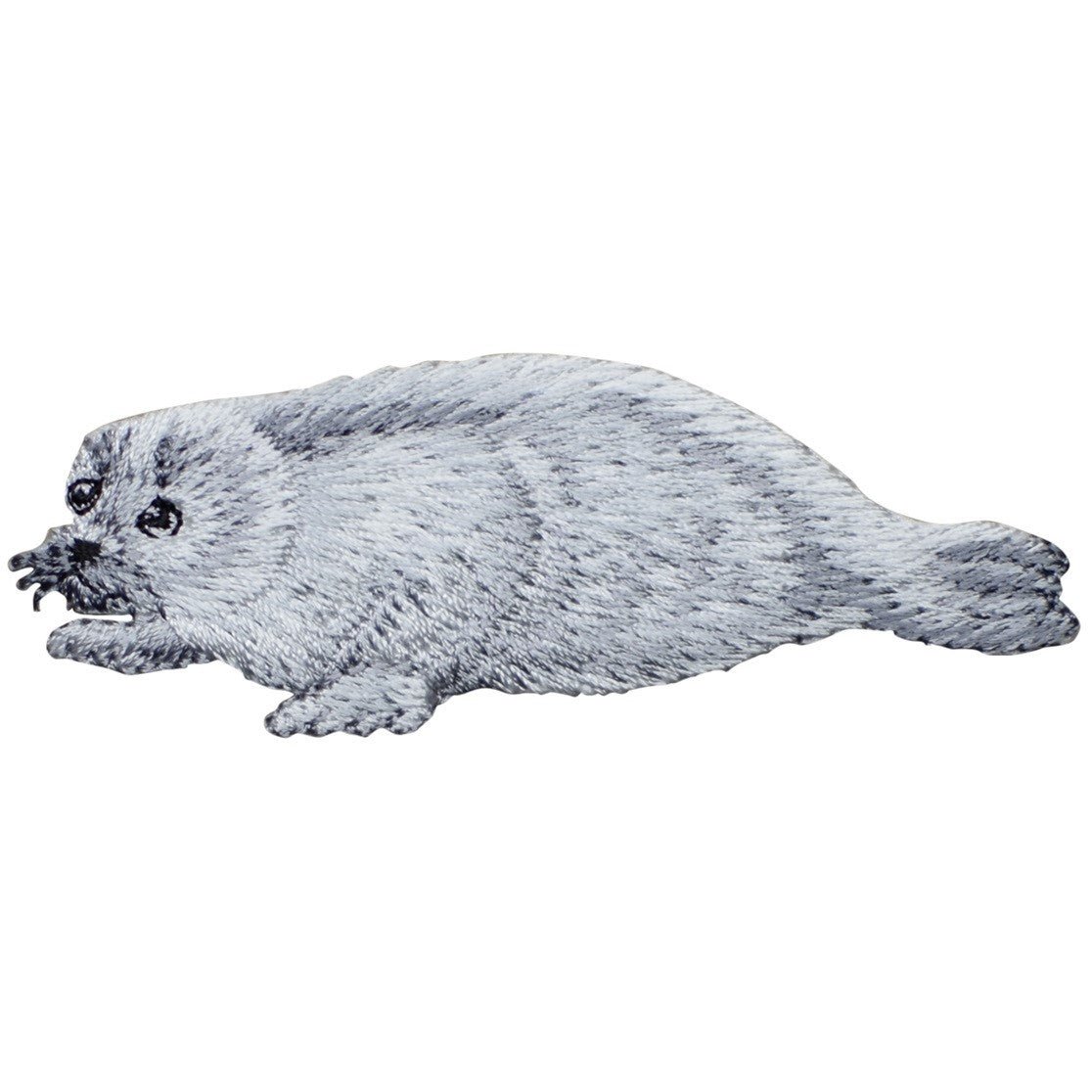 Harp Seal Embroidered Patch — Iron On 3-1/8"