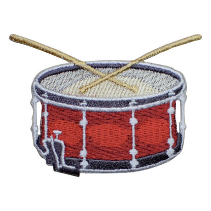 Snare Drum Embroidered Patch — Iron On 2.5"