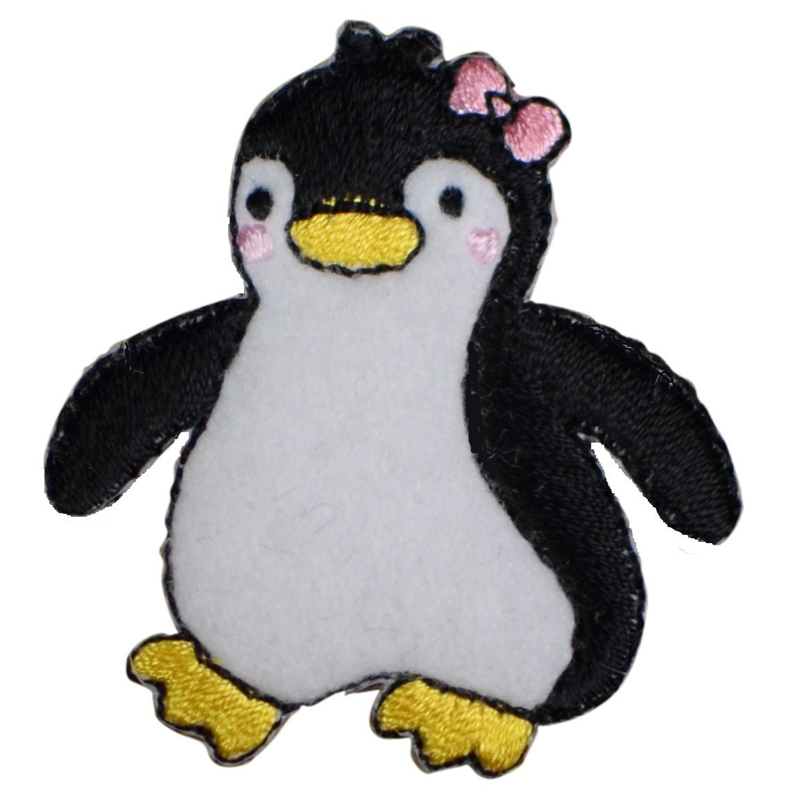 Girl Penguin Embroidered Patch — Iron On 1.75"