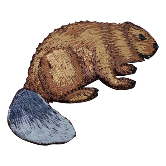 Beaver Embroidered Patch — Iron On 2.5"