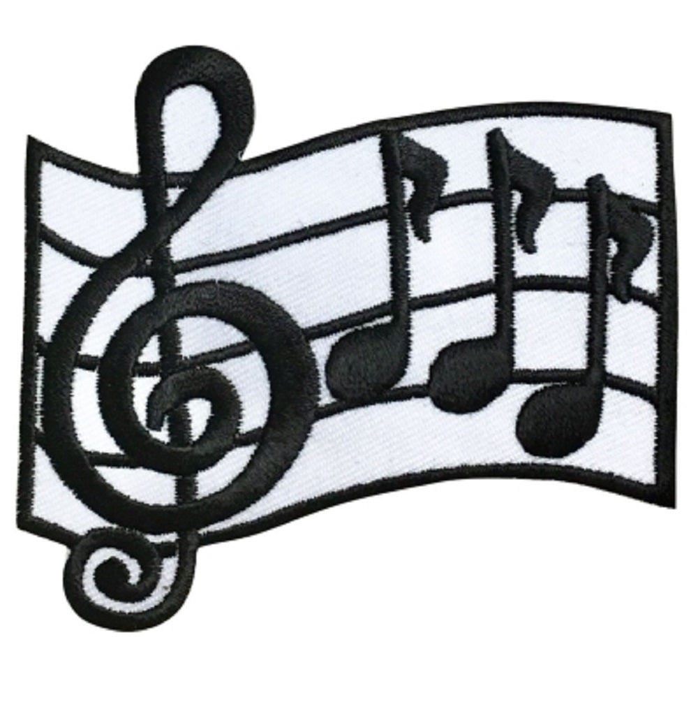 Music Embroidered Patch — Iron On 2.75"