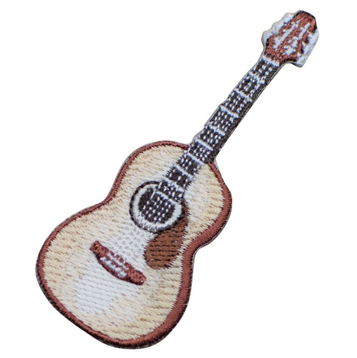 Guitar Embroidered Patch — Acoustic, Music Instrument Badge 3" — Iron On