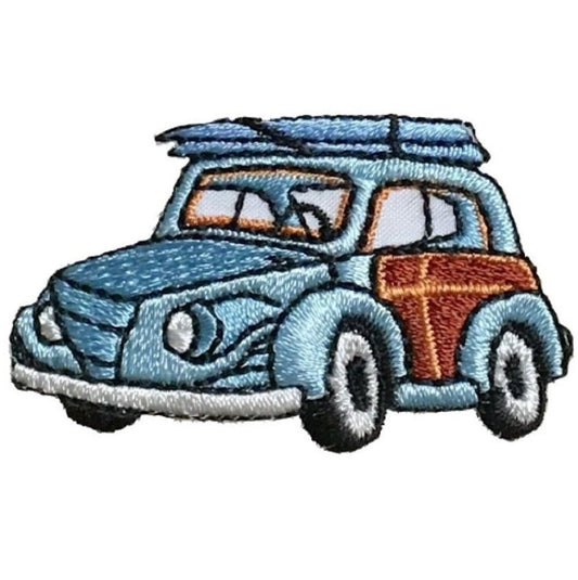 Woodie Car Embroidered Patch — Iron On 2"