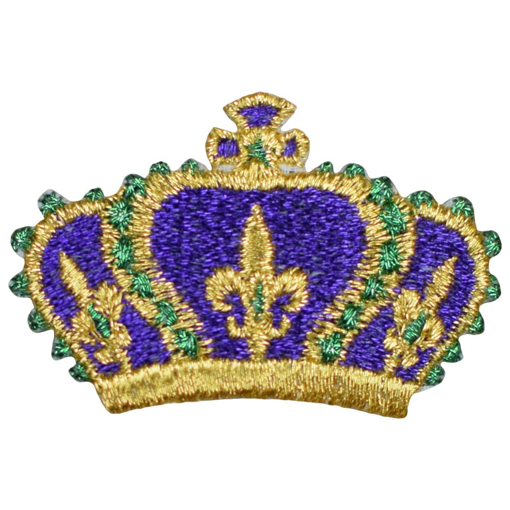 Mini Mardi Gras Embroidered Patch — Iron On 2"